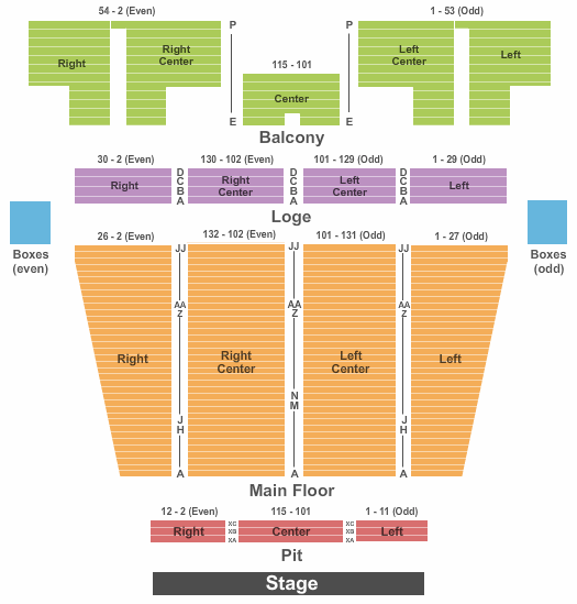 Stranahan Theater Chicago Seating Chart